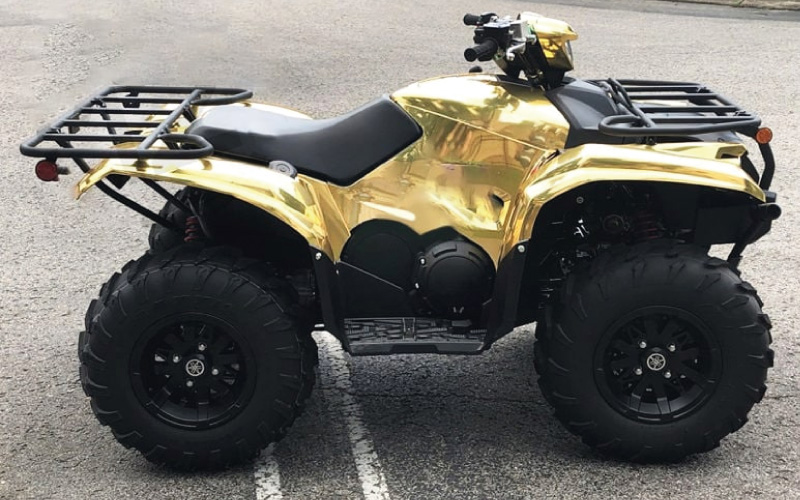 Quad | Oro espejo | Moto wrapping | Wrapprint360